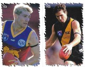 2000 Select AFL Stickers #142 Jason Akermanis / Wayne Campbell Front